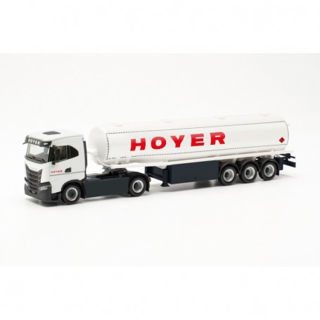 Herpa 315982 Iveco S-Way ND fuel bulk semitrailer "HOYER" (Hamburg)