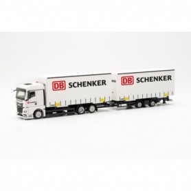 Herpa 316040 MAN TGX GM volume change tarpaulin trailer "DB Schenker"