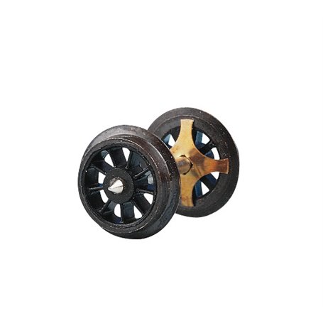 Roco 40188 Hjulaxel, ekerhjul, 2 st, isolerad på ena sidan, 11 mm hjuldiameter