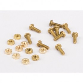 Wilesco 1543 Screws and nuts M2, each 10 pc., brass