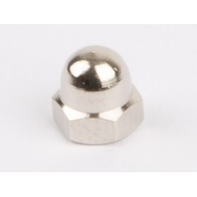 Wilesco 1597 Metal dome nuts, nickel plated, M3