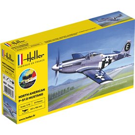Heller 56268SE Flygplan P-51 D Mustang North American "Gift Set" med svenska dekaler